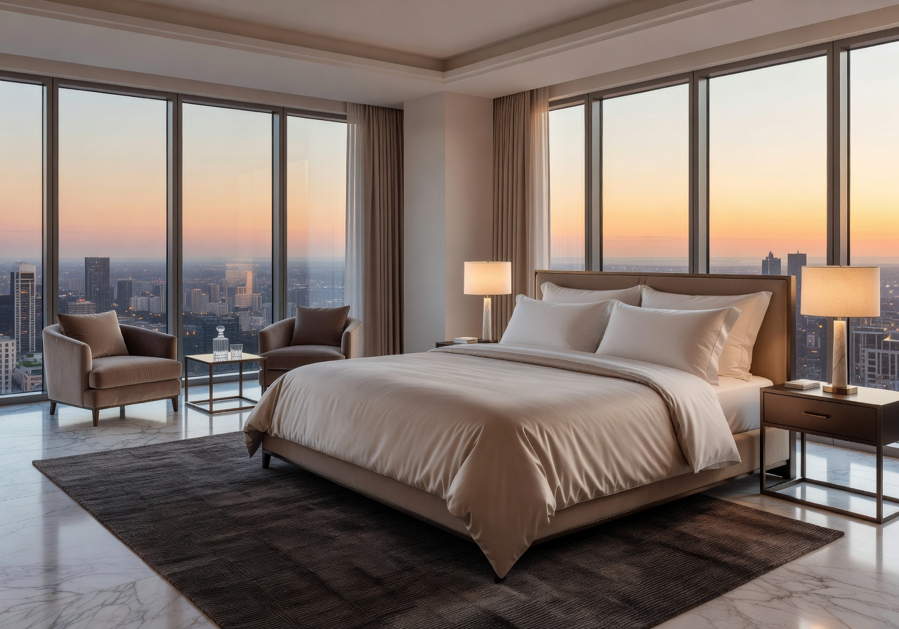 Luxurious Penthouse Suite Bedroom