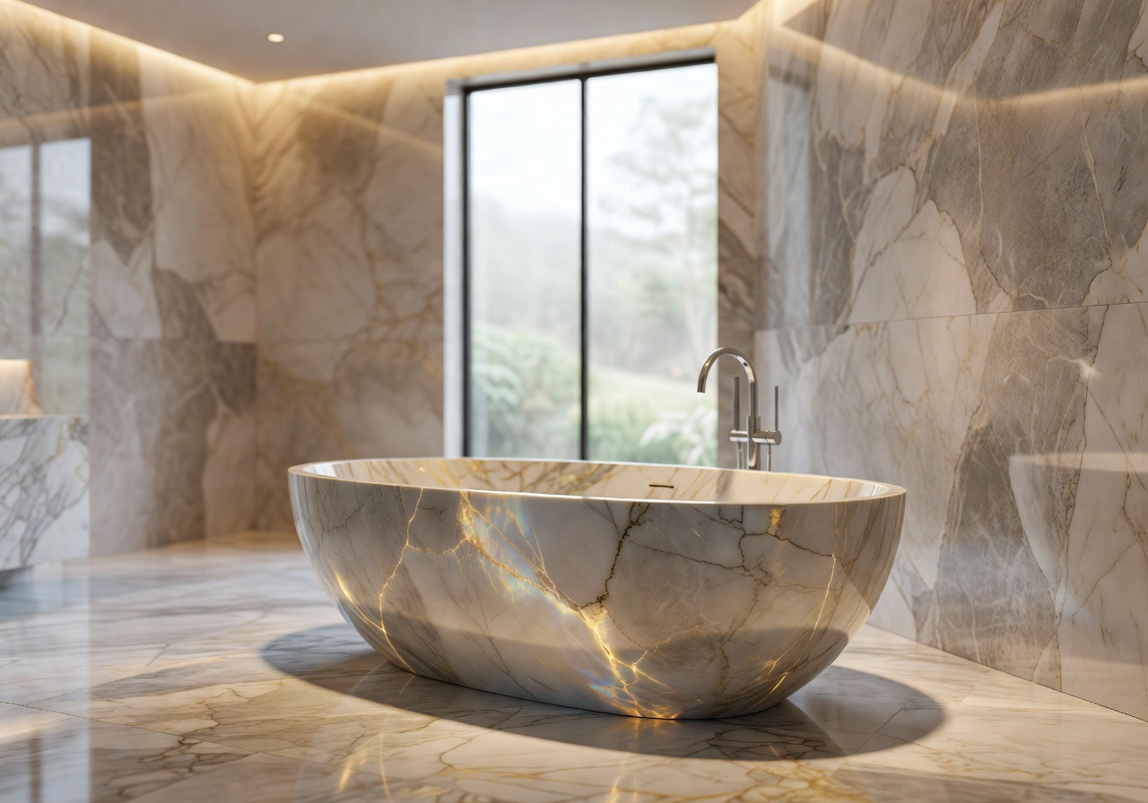 Luxury Bathroom with Marble Tub