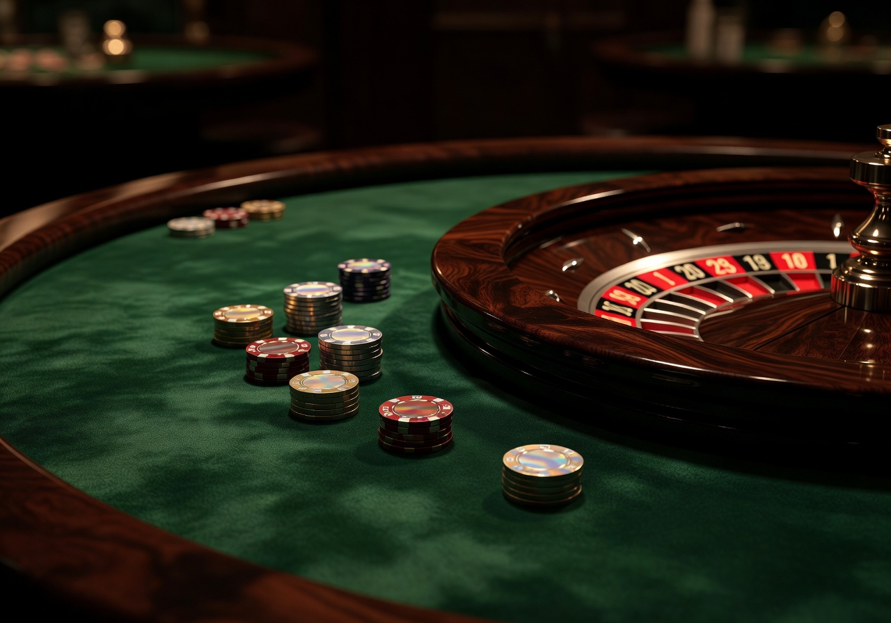 Premium Roulette Table Close Up